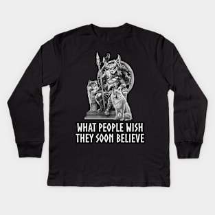 Viking Mythology Norse History Proverb Scandinavian Odin Kids Long Sleeve T-Shirt